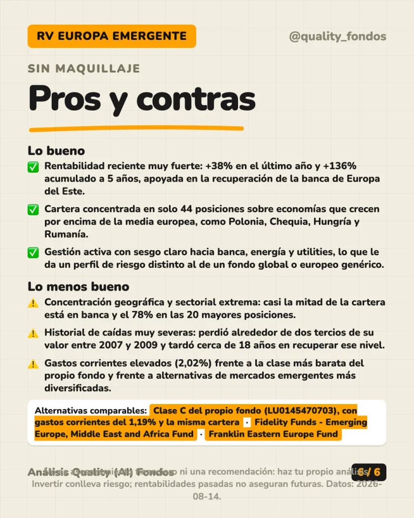 Costes y fiscalidad del análisis de Generali Investments SICAV - Central & Eastern European Equity Clase DX EUR (Acum.)