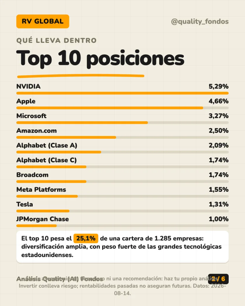 Ficha del fondo del análisis de iShares Developed World Index Fund (IE) Clase S Acc EUR