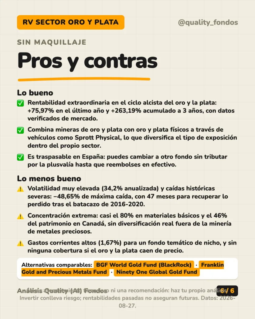 Costes y fiscalidad del análisis de Jupiter Gold & Silver Fund Clase L EUR (Acum.)