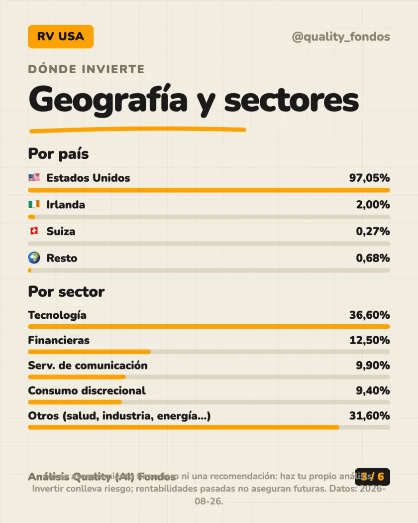 Qué lleva dentro del análisis de Vanguard U.S. 500 Stock Index Fund, Investor EUR Acc